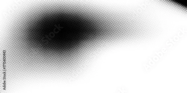Fototapeta grunge Halftone white and black dots pattern and black gradient grunge texture background. Dotted line comic sport style vector illustration
