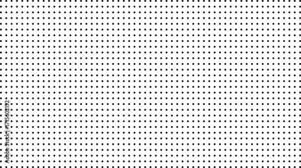 Fototapeta Uniform grid of black dots on white