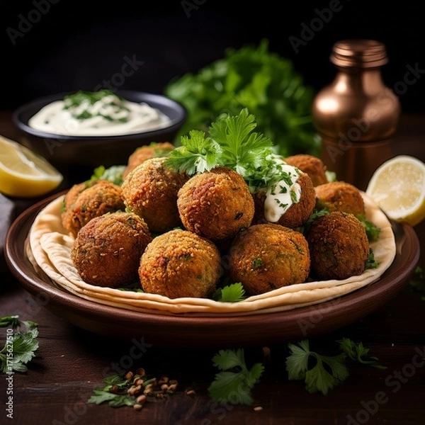 Obraz falafel dish AI generated