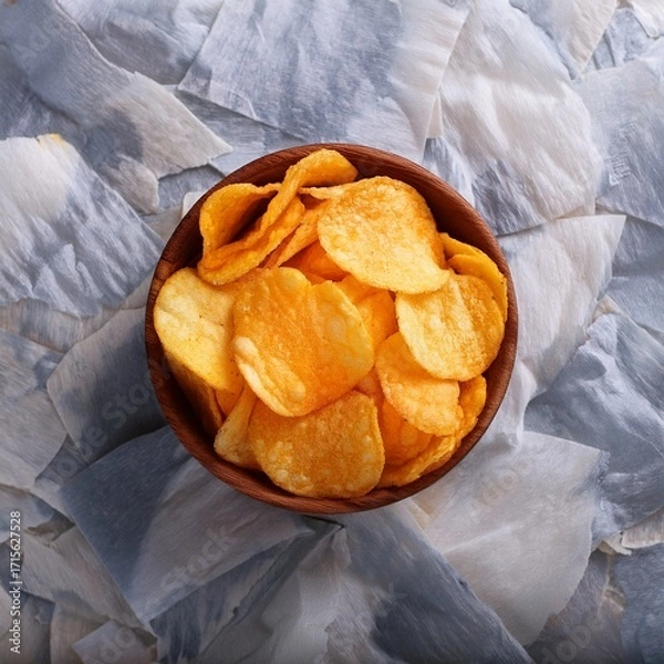 Obraz bowl of crisps AI generated