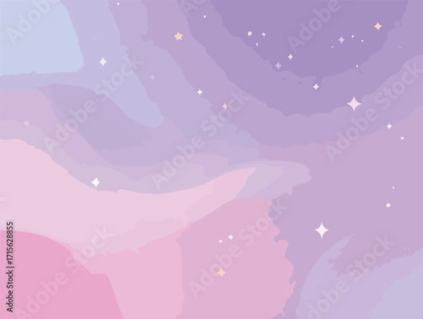 Fototapeta パステルカラーの夢のような背景、滑らかなベクトルスタイルイラスト