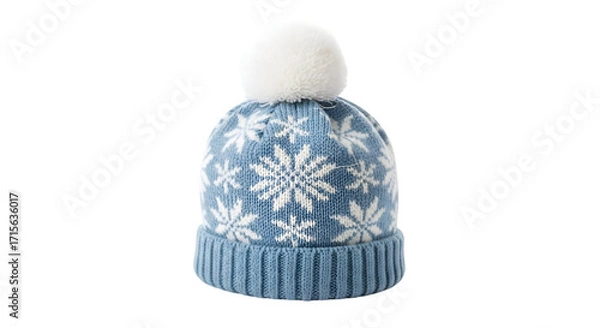 Obraz blue winter hat