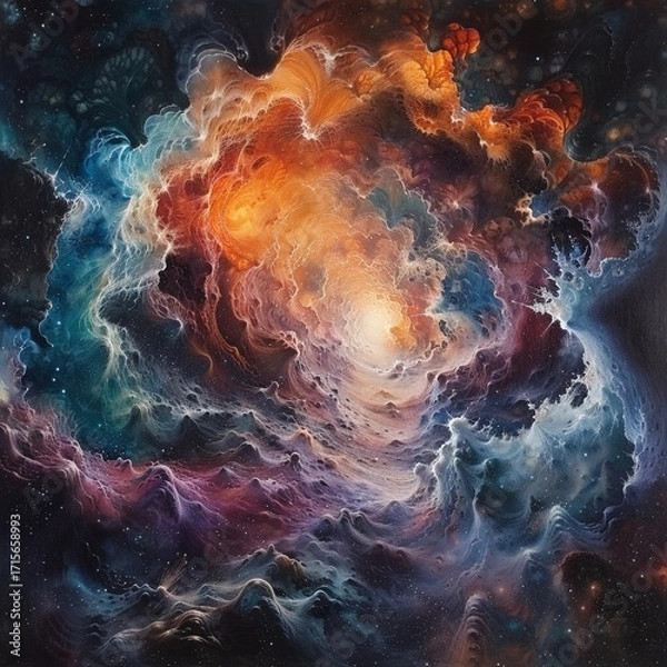 Fototapeta Unveiling the Dying Heart of a Star A Stunning Visualization of Stellar Collapse