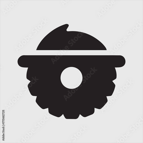 Fototapeta vector illustration of an abstract globe silhouette vector illustration logo sticker design 