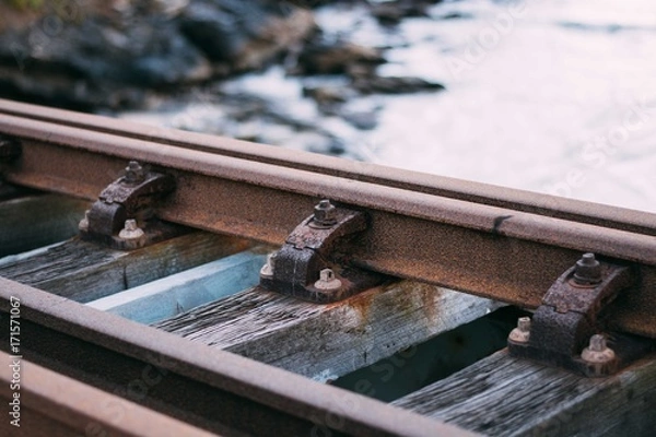 Obraz Metail Train rail