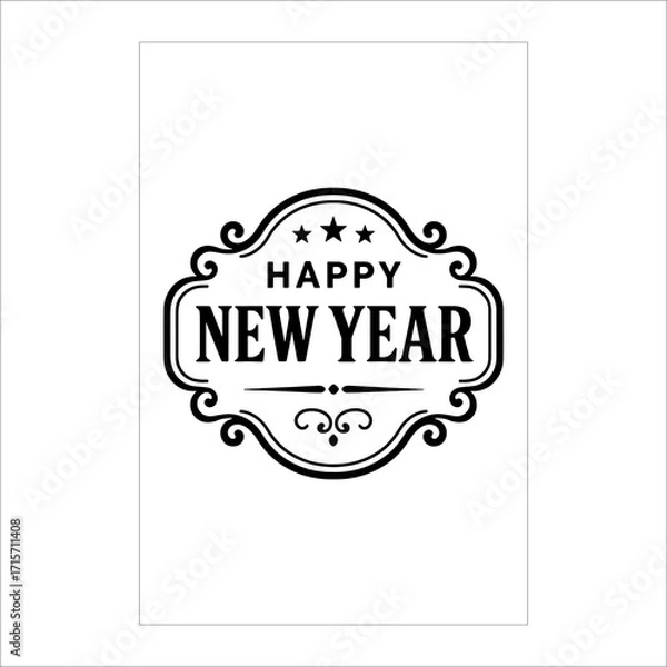 Obraz "Luxury Happy New Year 2026 Party Flyer with Golden Fireworks & Celebration Background"