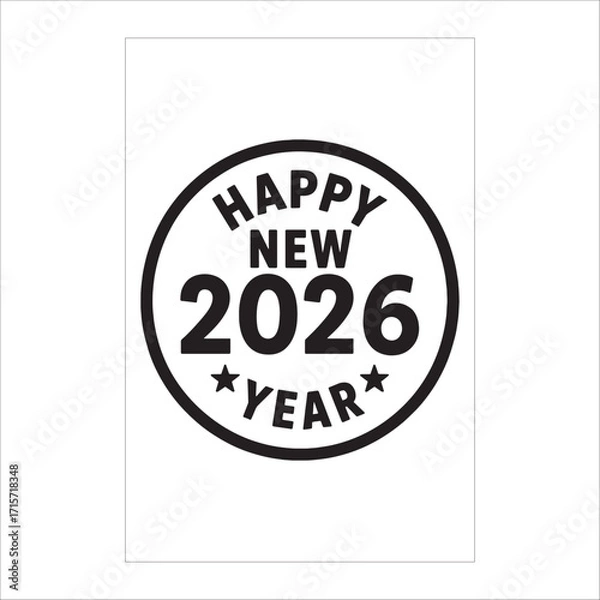 Obraz "Luxury Happy New Year 2026 Party Flyer with Golden Fireworks & Celebration Background"