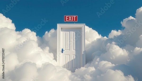 Fototapeta Exit in the Clouds