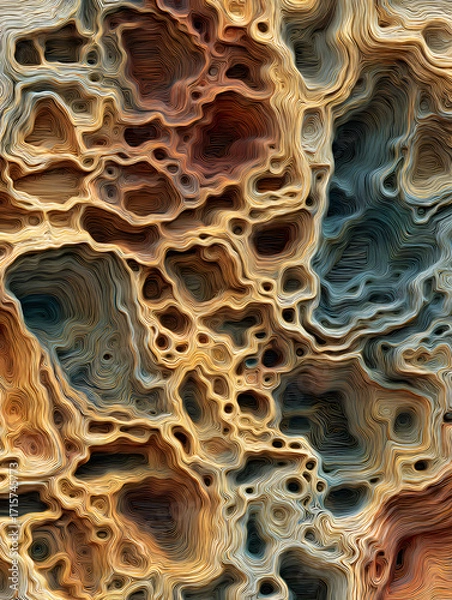 Fototapeta Wood, wooden abstract background, texture or wallpaper. Neural network AI generated art