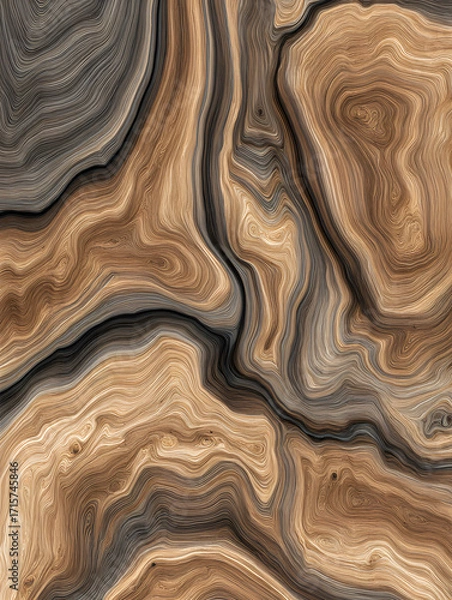 Fototapeta Wood, wooden abstract background, texture or wallpaper. Neural network AI generated art