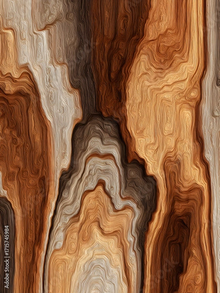 Fototapeta Wood, wooden abstract background, texture or wallpaper. Neural network AI generated art