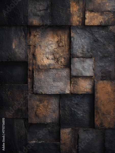 Fototapeta Wall, concrete abstract background, texture or wallpaper. Neural network AI generated art