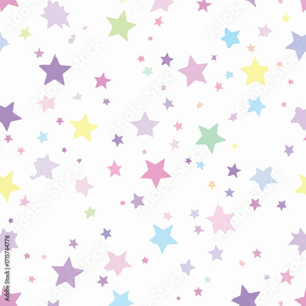 Fototapeta 파스텔톤 별 패턴 배경