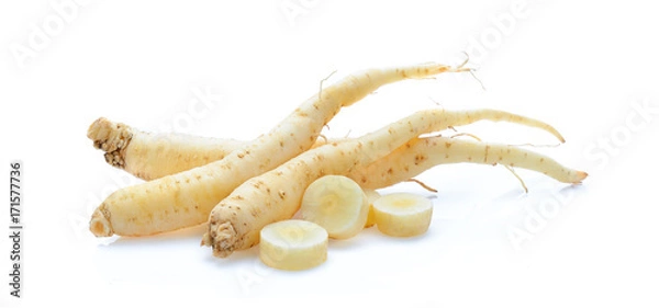 Obraz żeń-szeń na białym tle