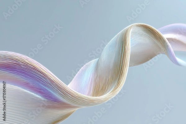 Obraz delicate swirling lines hover gracefully against clean background creating calming visual experience