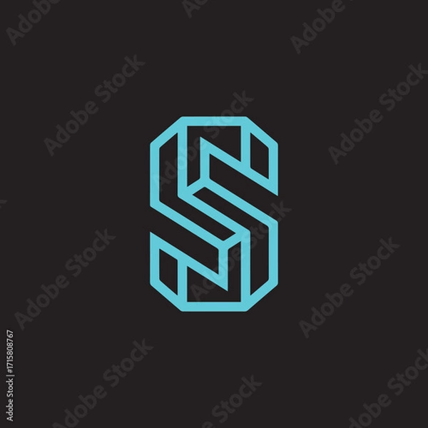 Obraz GEOMETRIC LETTER S LOGO DESIGN