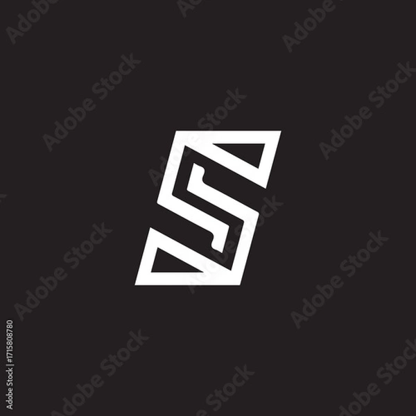 Obraz GEOMETRIC LETTER S LOGO DESIGN