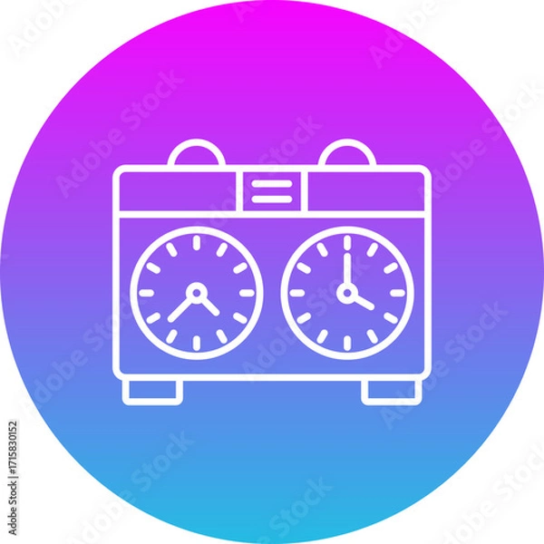 Fototapeta Chess clock Icon