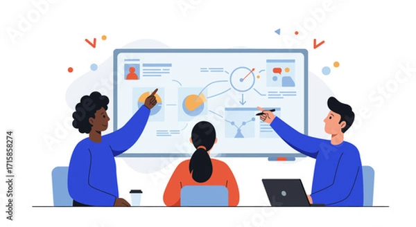 Fototapeta Elevated Digital Finance: Premium Vector Art for Visionary Millennial & Gen Z Investors