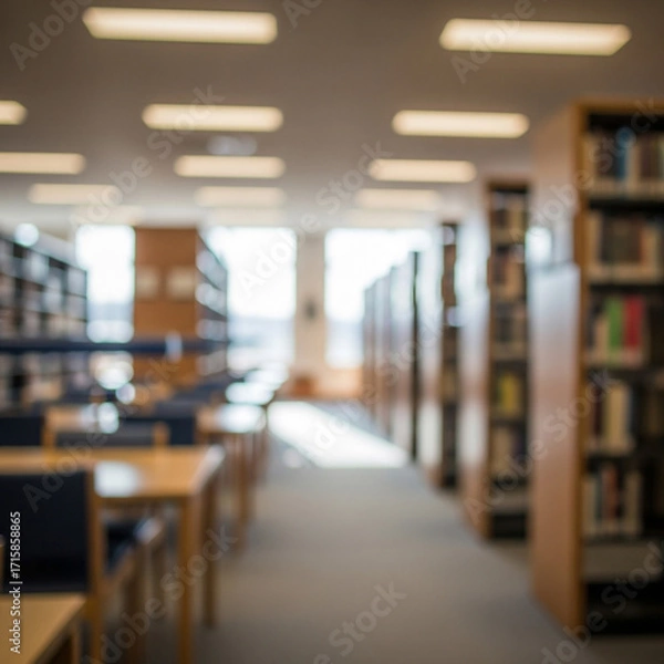 Fototapeta the library of the library