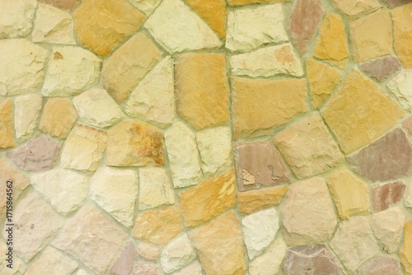 Obraz The walls of the house are decorated with large marble slabs.