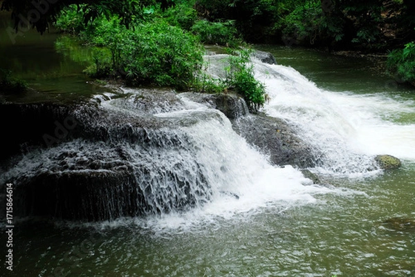 Obraz small waterfall in the forest