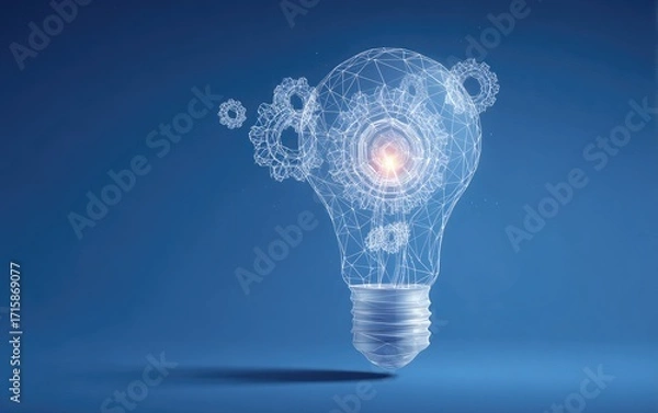 Obraz Innovative Idea Lightbulb Concept.