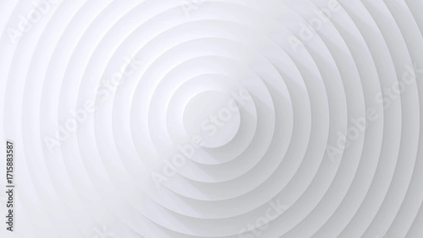 Obraz Abstract 3D white background with concentric circles pattern