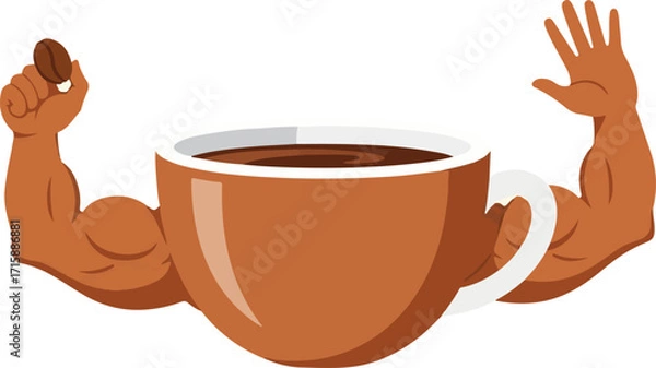 Obraz Flat Strong Coffee Cup Vector and Eps
