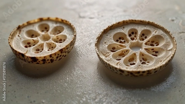 Fototapeta Sliced Lotus Root