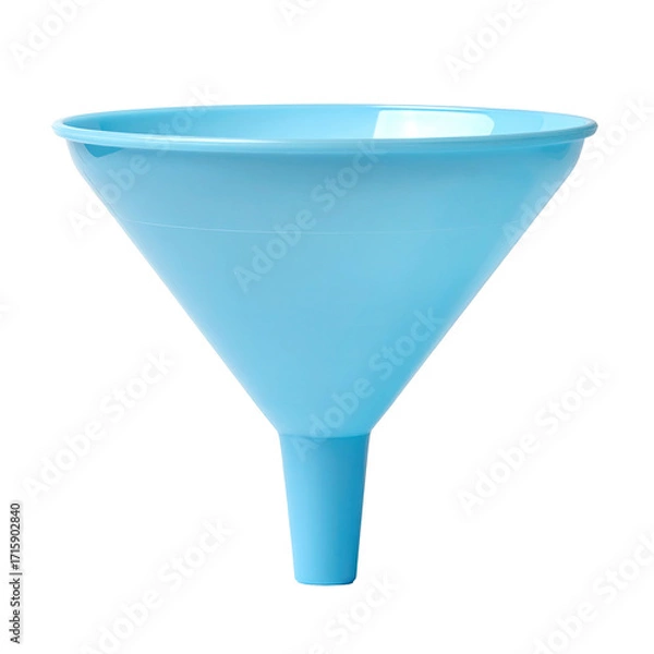 Fototapeta Light blue conical funnel