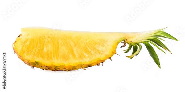 Obraz Slice pineapple isolated on white background.