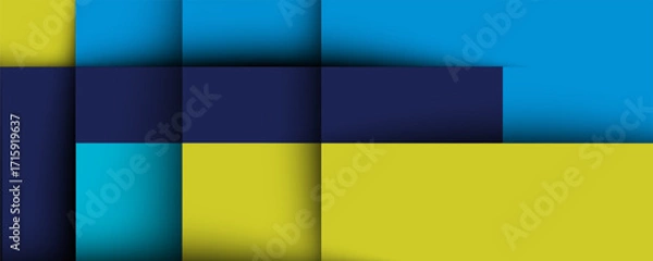 Obraz Abstract Geometric Blocks with Gradient Colors