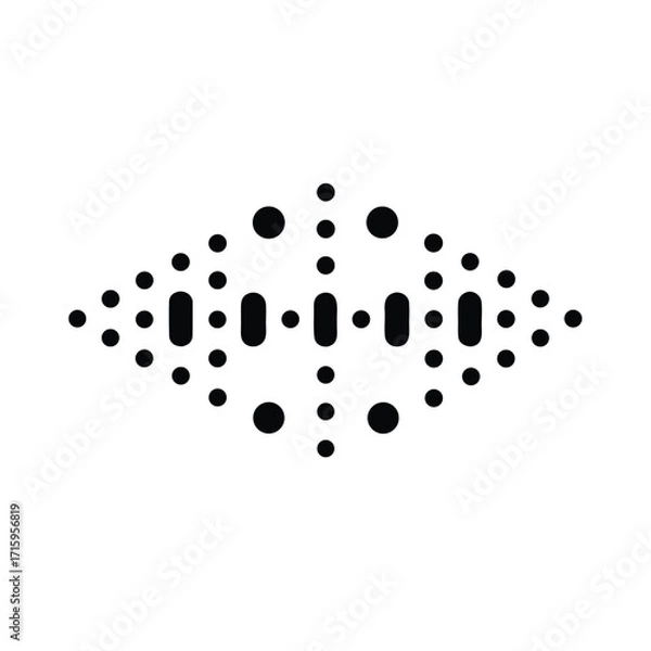 Fototapeta Morse Code Dots and Lines Vector Illustration