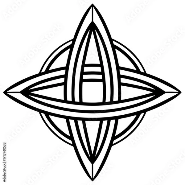 Fototapeta Futuristic Line Art Vector (SVG) with Transparent Background