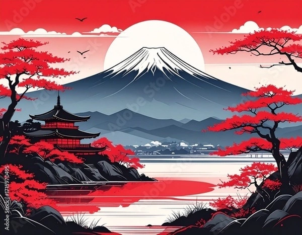 Fototapeta 富士山　Generated image