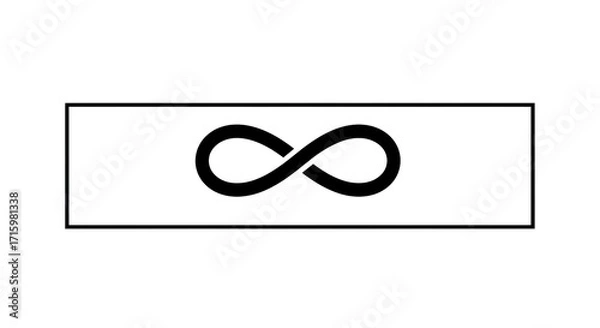 Fototapeta Infinity symbol within rectangle graphic