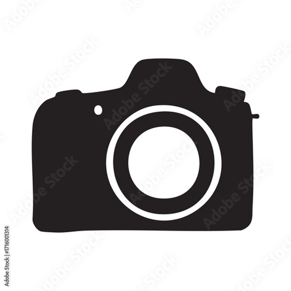 Fototapeta Classic Camera Icon A Timeless Symbol of Photography and Visual Storytelling Represented by a Sleek Black Silhouette Design