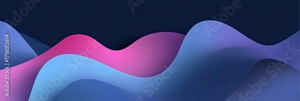 Fototapeta Abstract Wave Forms in Vibrant Colors.