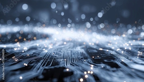 Fototapeta Abstract Circuit Board Technology Background.