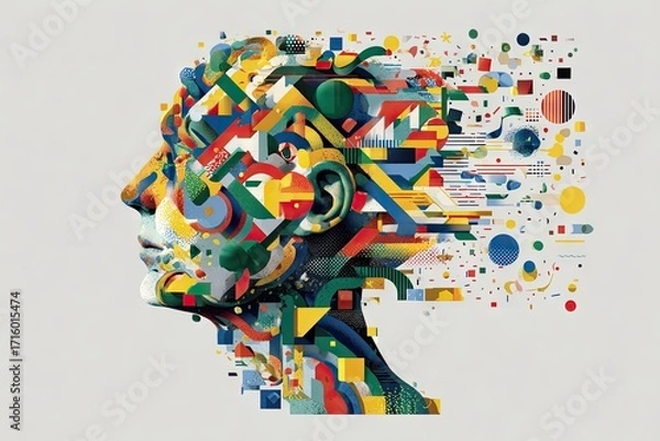 Fototapeta Colorful Abstract Representation of a Mind.