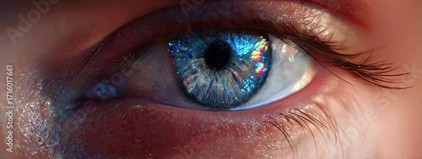 Obraz Close Up of a Blue Eye.