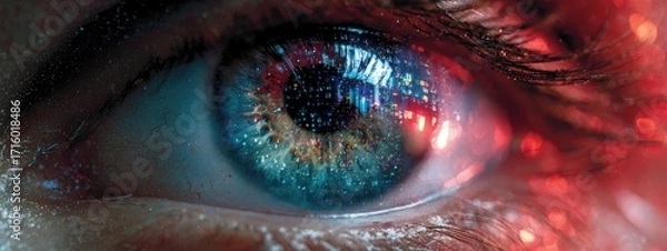 Fototapeta Intriguing Colorful Eye, Abstract Design.