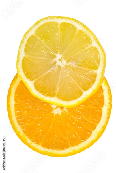 Obraz sliced orange and lemon