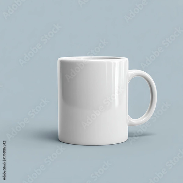 Fototapeta Classic white coffee mug mock-up ready for your branding design here