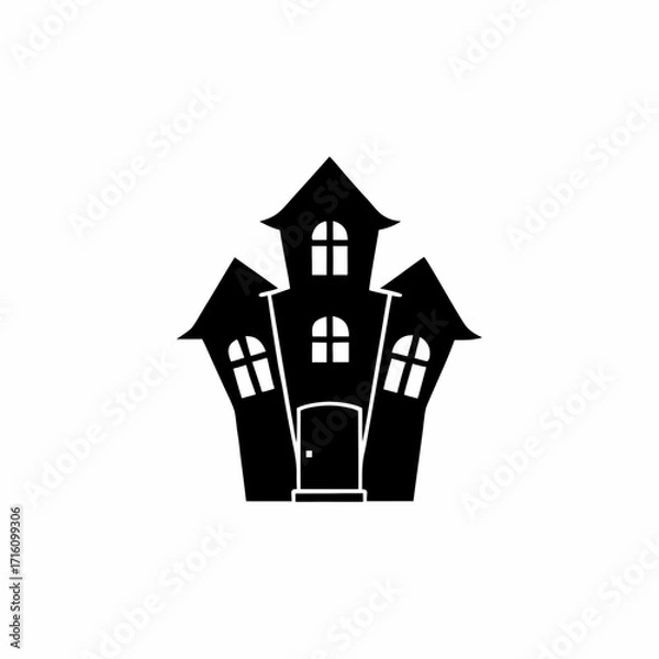 Fototapeta creative details Haunted House Icon Vector Illustration