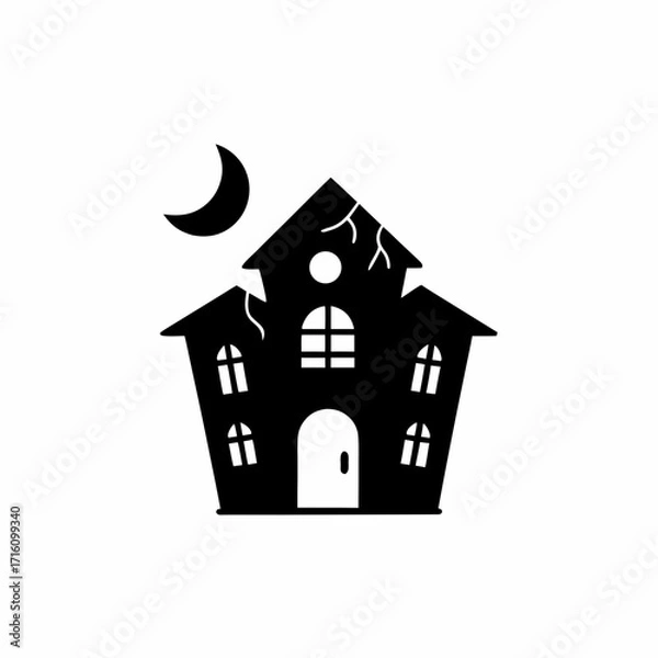 Obraz creative details Haunted House Icon Vector Illustration