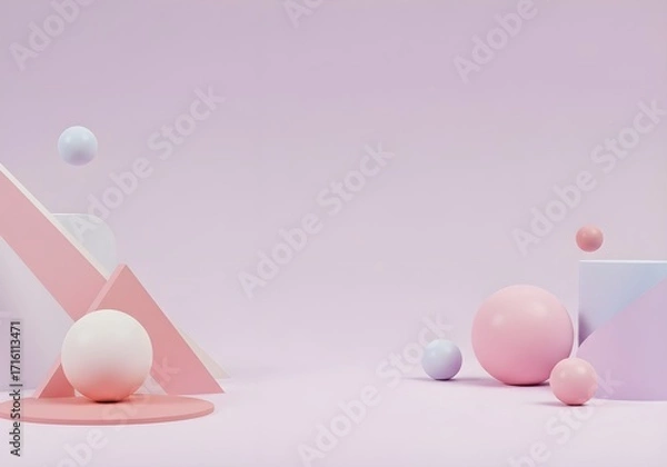 Obraz a geometric pattern pink-02