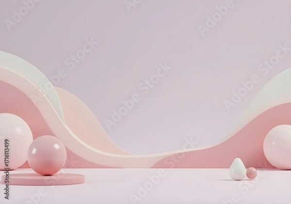 Obraz a geometric pattern pink-01