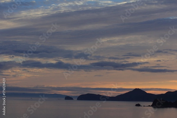 Fototapeta 愛媛県愛南町　宇和海の夕景